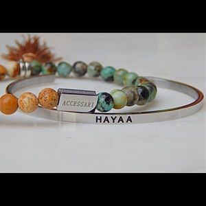SILVER HAYAA & SEMIPRECIOUS STONE BRACELET BUNDLE